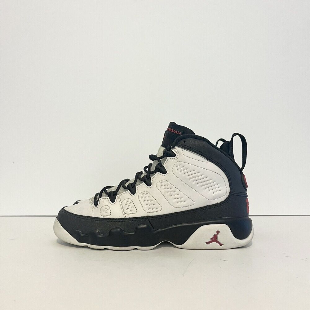 2016 Air Jordan Retro 9 IX GS OG Space Jam Blk Wht Red 302359 112 Sz 4.5Y